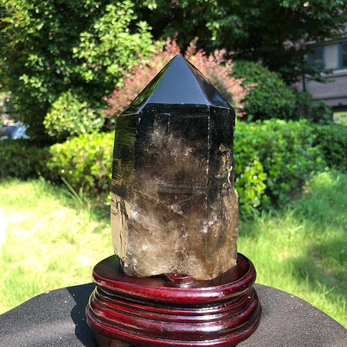 1940g Natural tea crystal specimen + pedestal MH1766