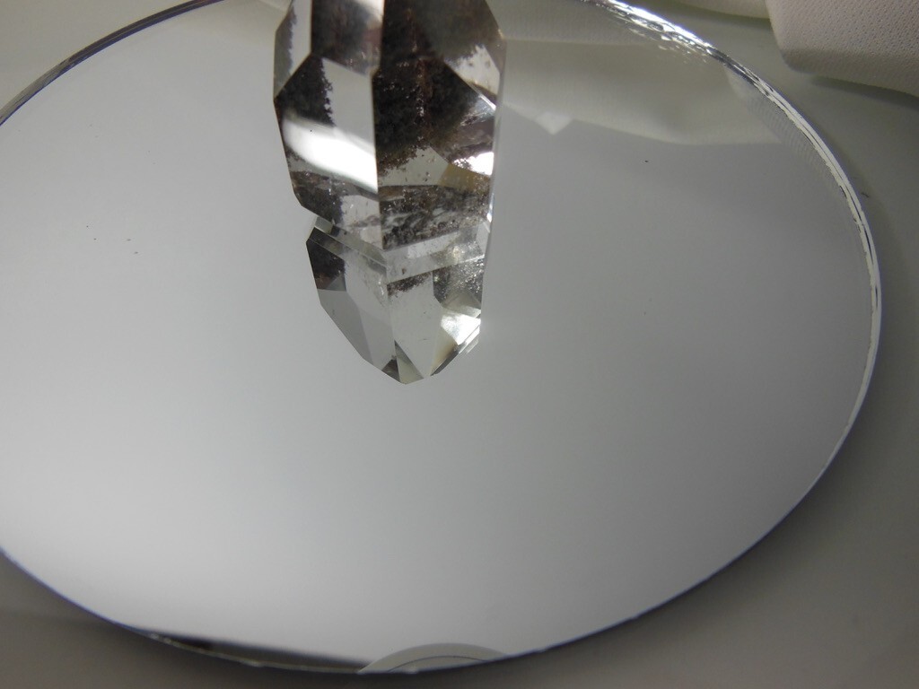 Natural Quartz Crystal / Clear Standup / Chlorite Crystals Inside “Moss Look”