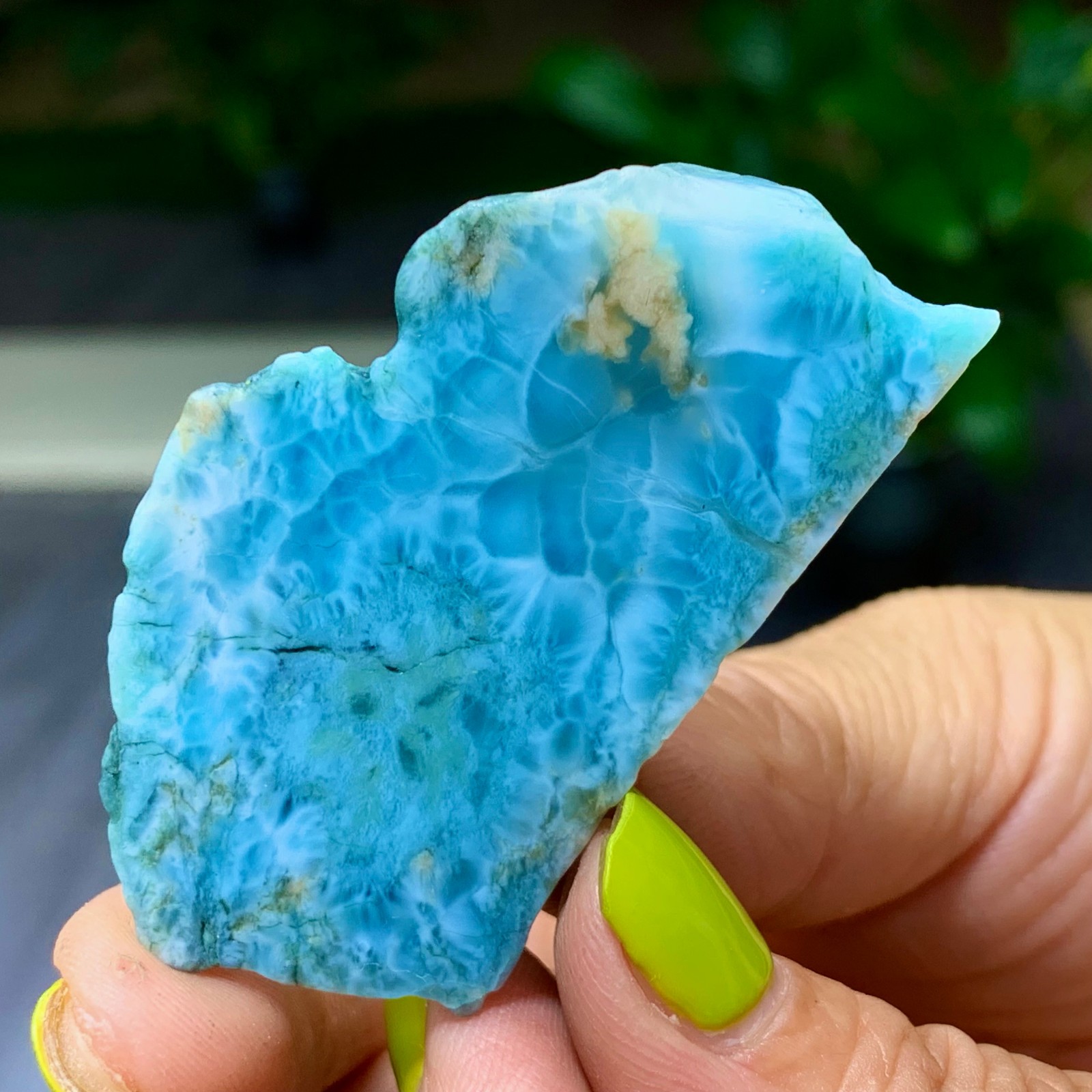 19G Natural larimar/hemimorphite Gorgeous rough raw Crystal Mineral Specimen