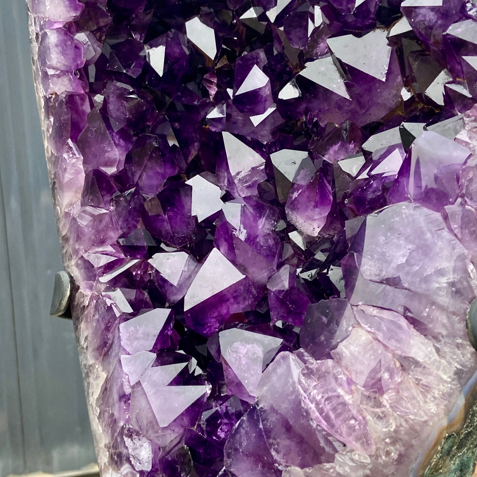 39.35LB Natural Amethyst geode quartz cluster crystal specimen energy healing