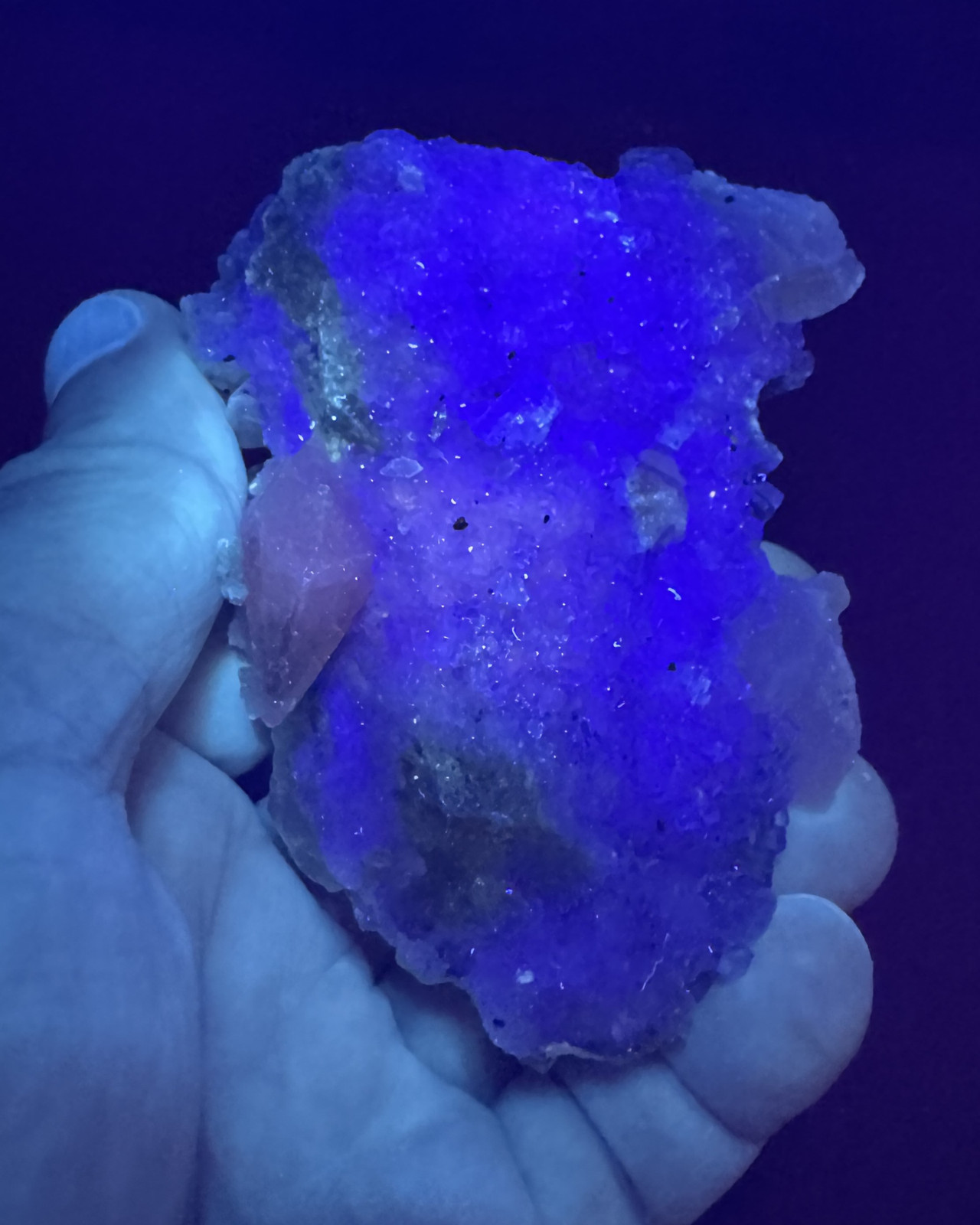 Fluorite, Dolomite, and Calcite, Jaimina Mine, Asturias, Spain