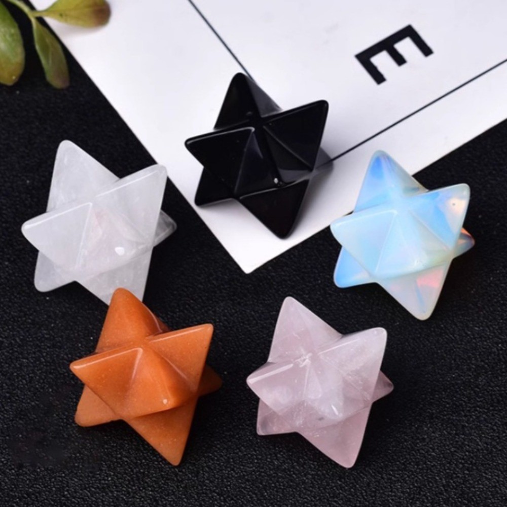 wholesale-Natural Mixed Quartz crystal Merkaba Star Sacred Geometry Star Mineral