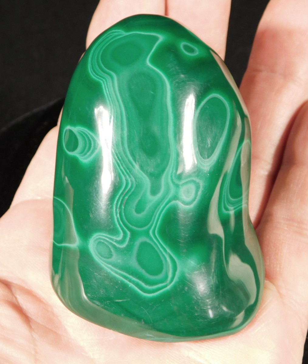Big! Polished Deep GREEN Malachite STALACTITE or Stalagmite From the Congo 356gr
