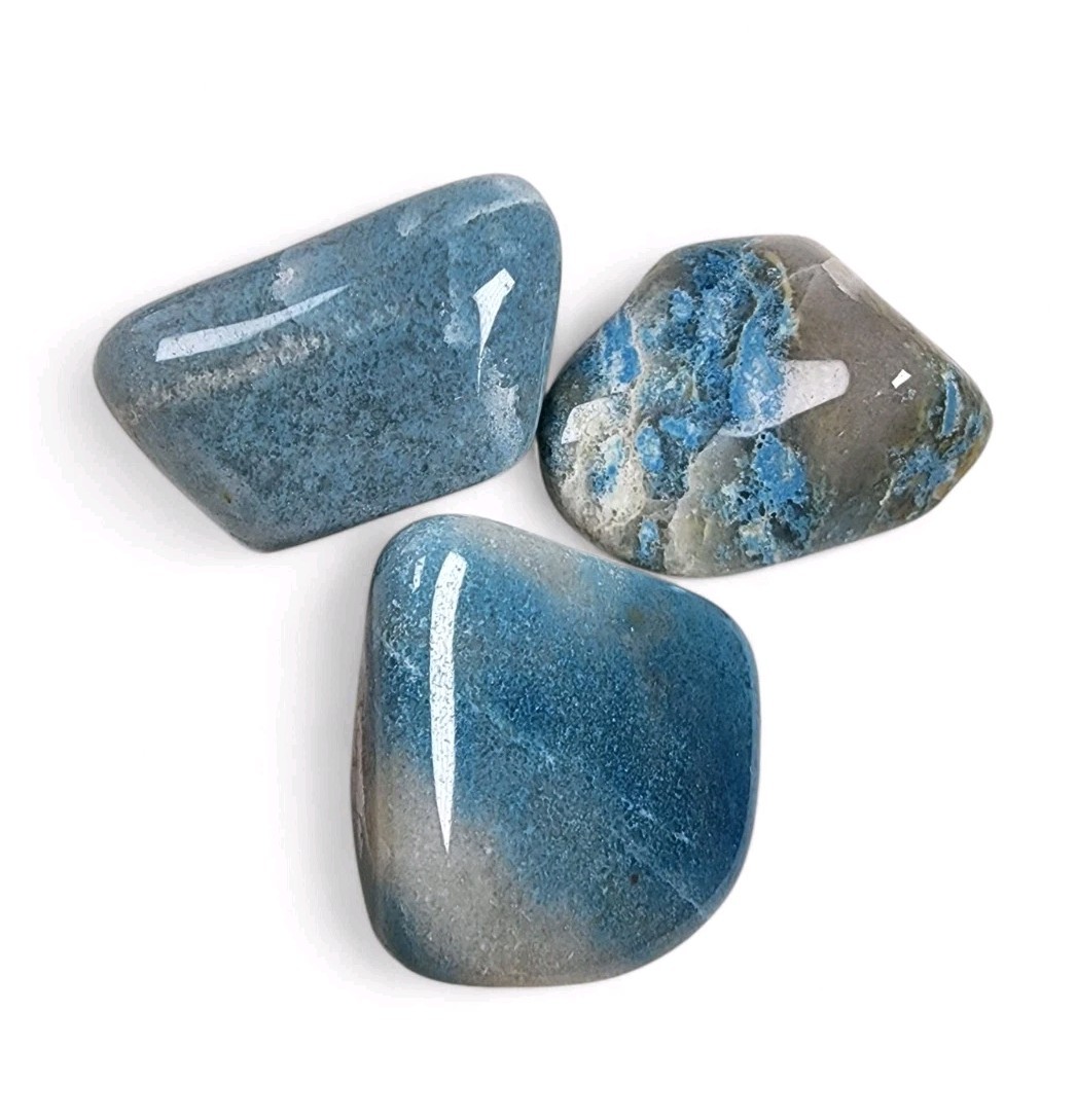 Trollite Blue Tourmaline Lithium Lepidolite Polished Stones 66.7 grams