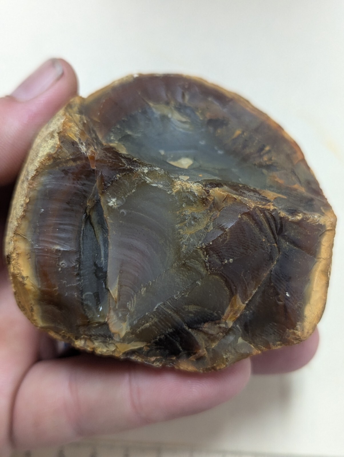 Big Great Pattern Natural Carnelian Agate Geode Orange Red