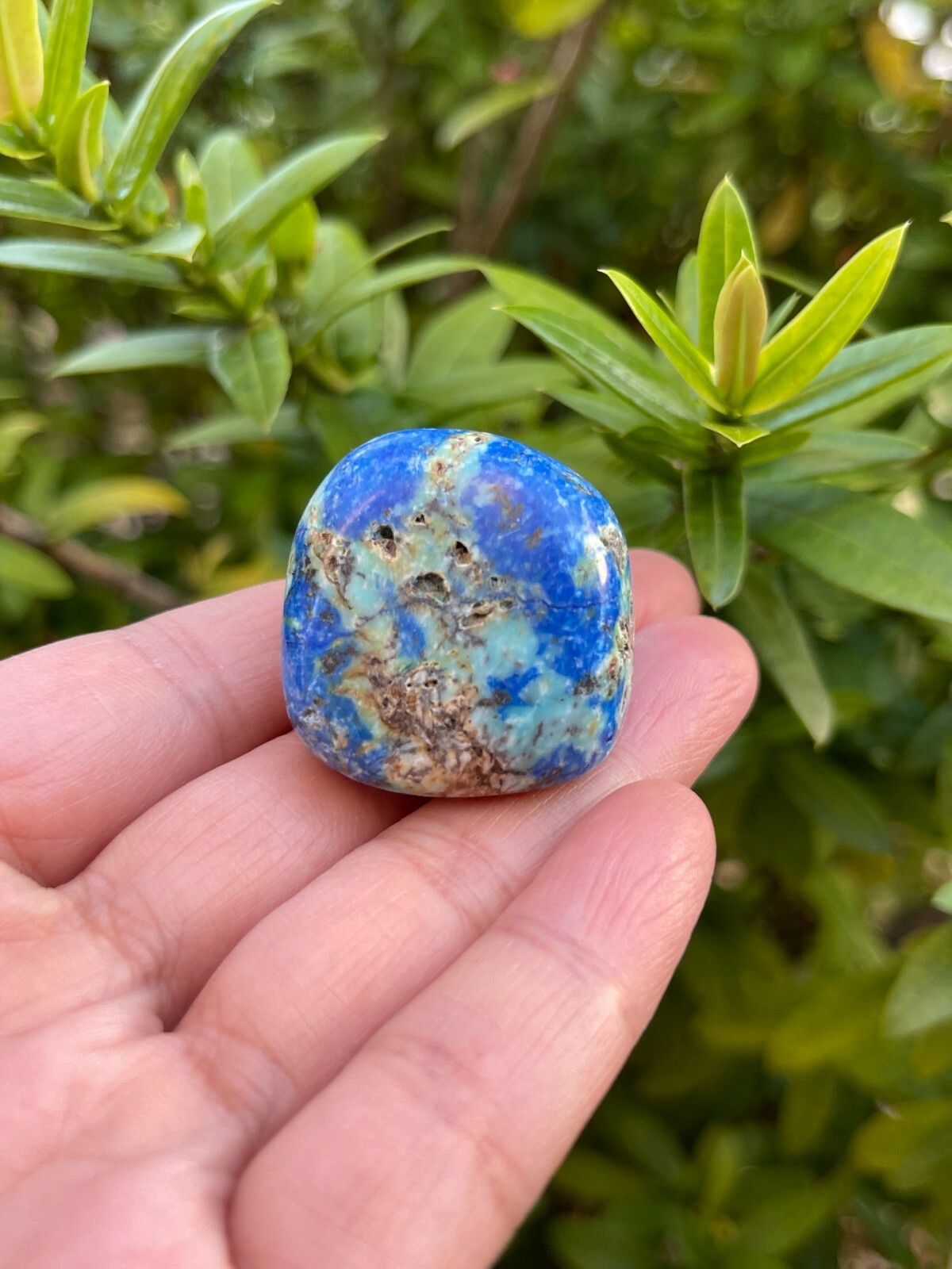 Grade A++ Azurite Malachite Tumbled Stones,0.75″-1.25″ Tumbled Azurite Malachite