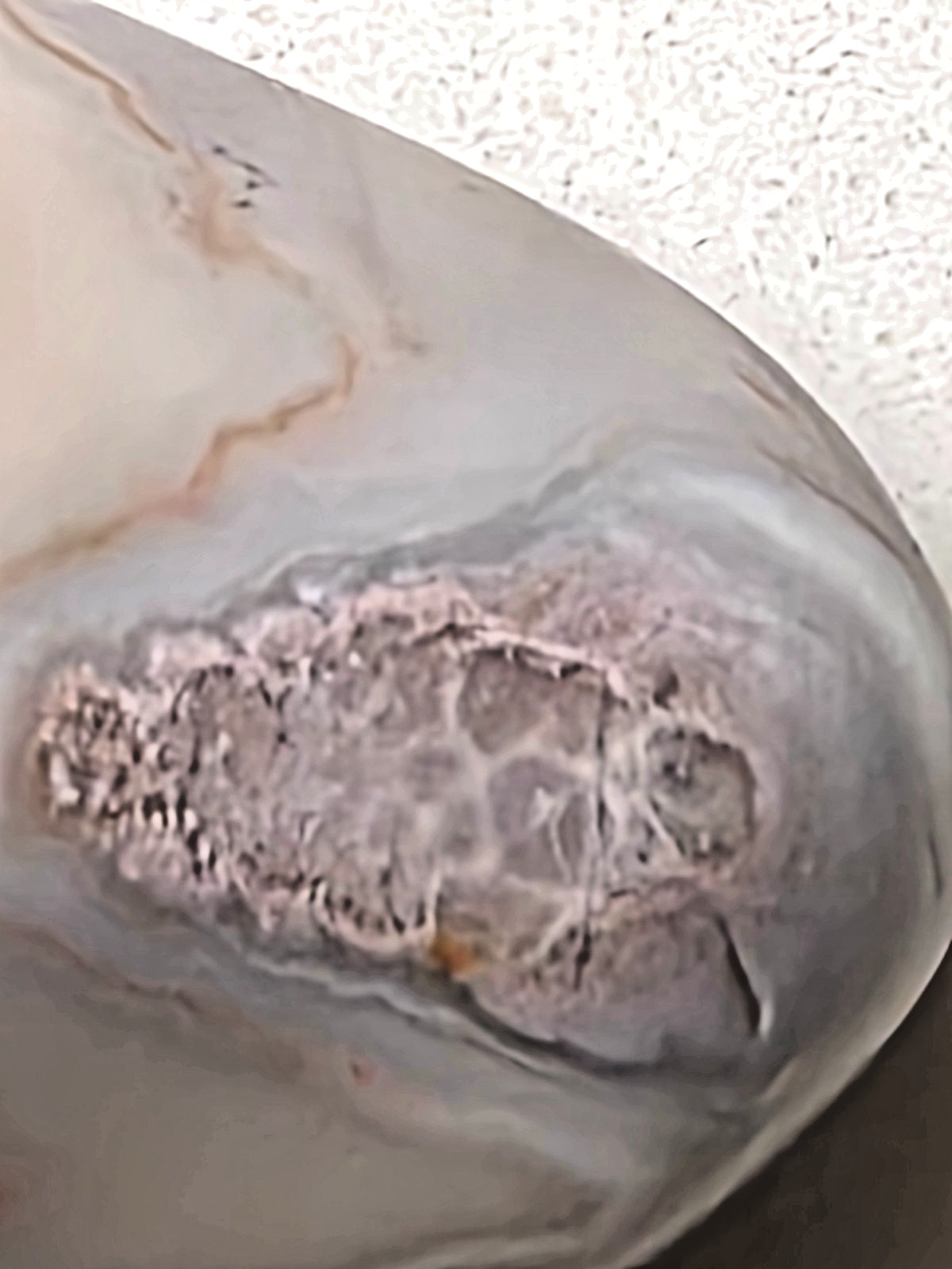 POLISHED BEAUTIFUL BOTSWANA AGATE, Banding & cluster eyes Pink / Grey