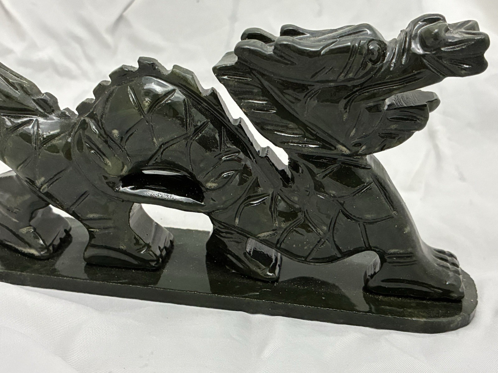 Jade Dragon Chinese Carving Afghanistan Jade Dragon Statue