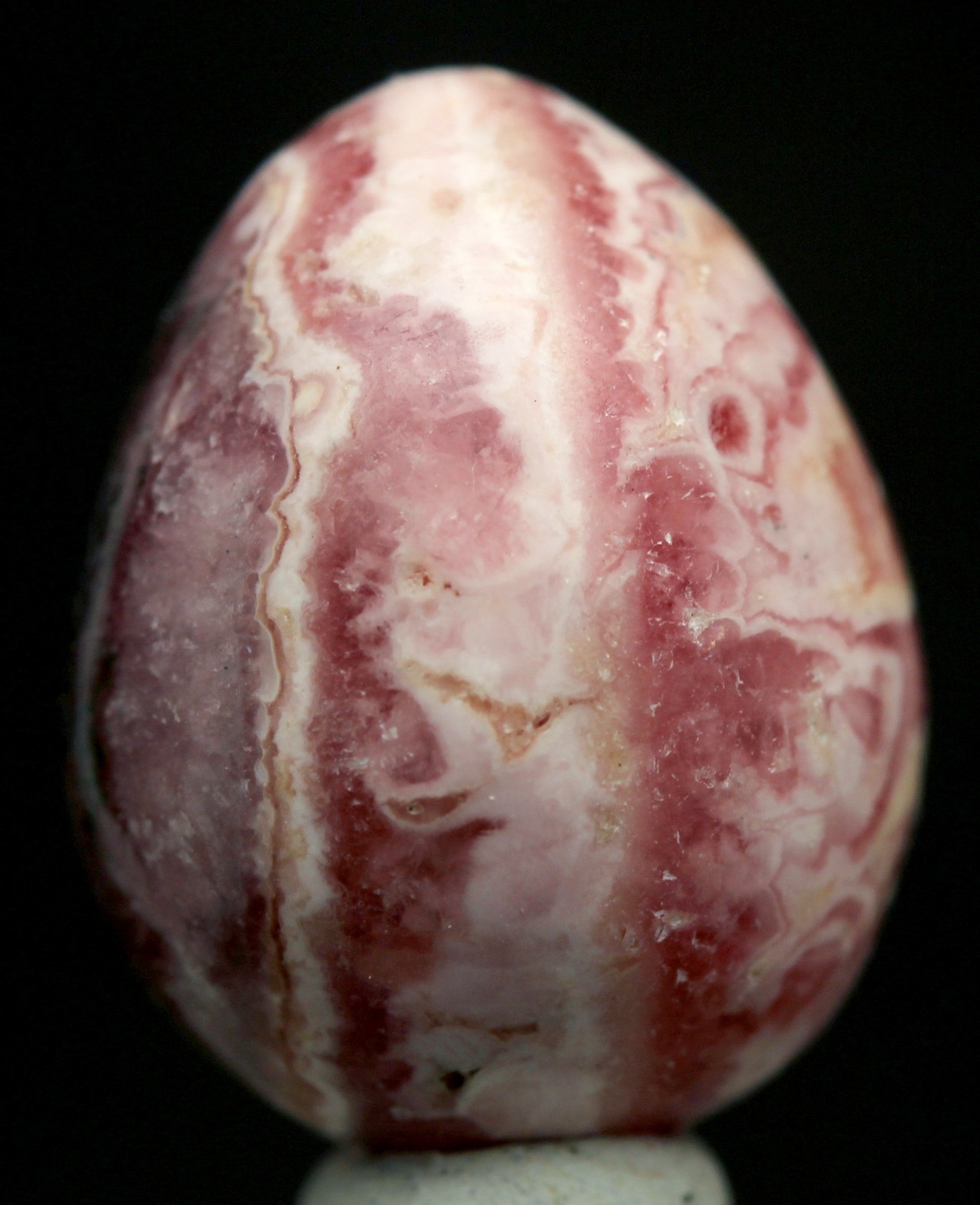 BANDED RHODOCHROSITE CARVED EGG Cave Crystal Mineral Specimen ARGENTINA