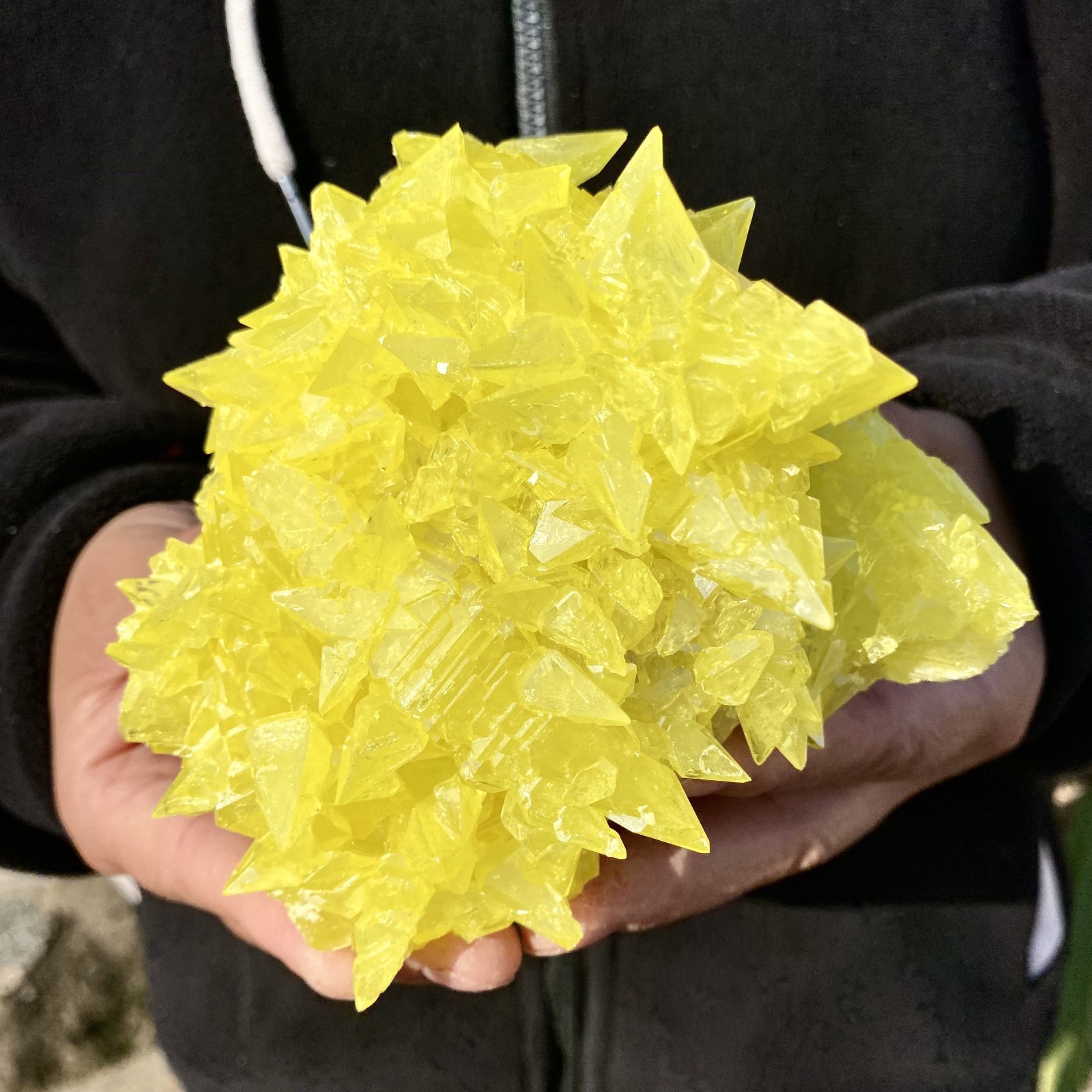 540G Newly discovered natural yellow sulfur crystal quartz crystal mineral samp