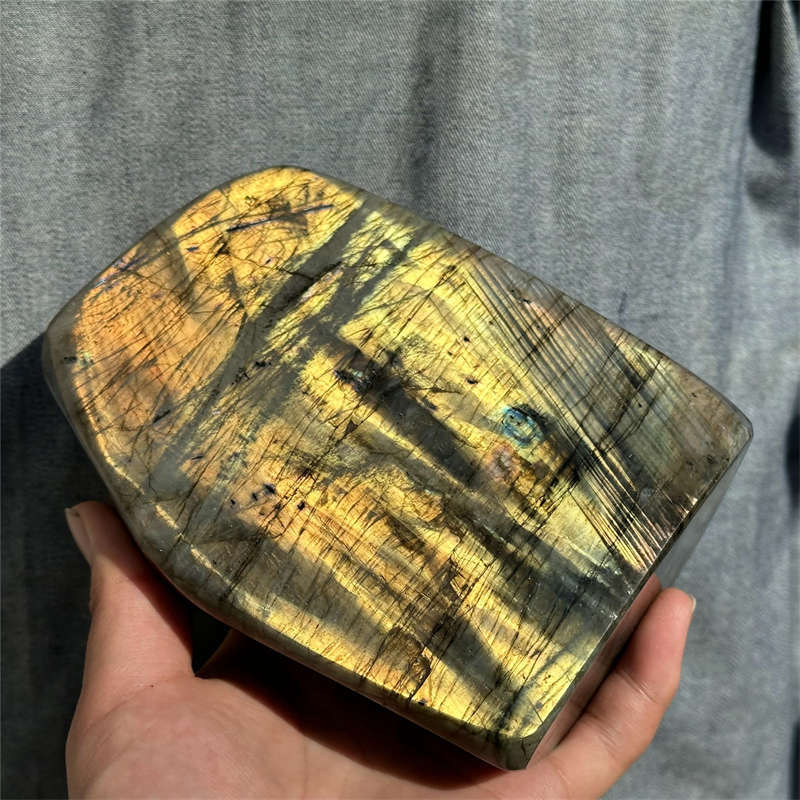 1.92kg Natural Labradorite Quartz Crystal Spectrolite Mineral Reiki healing