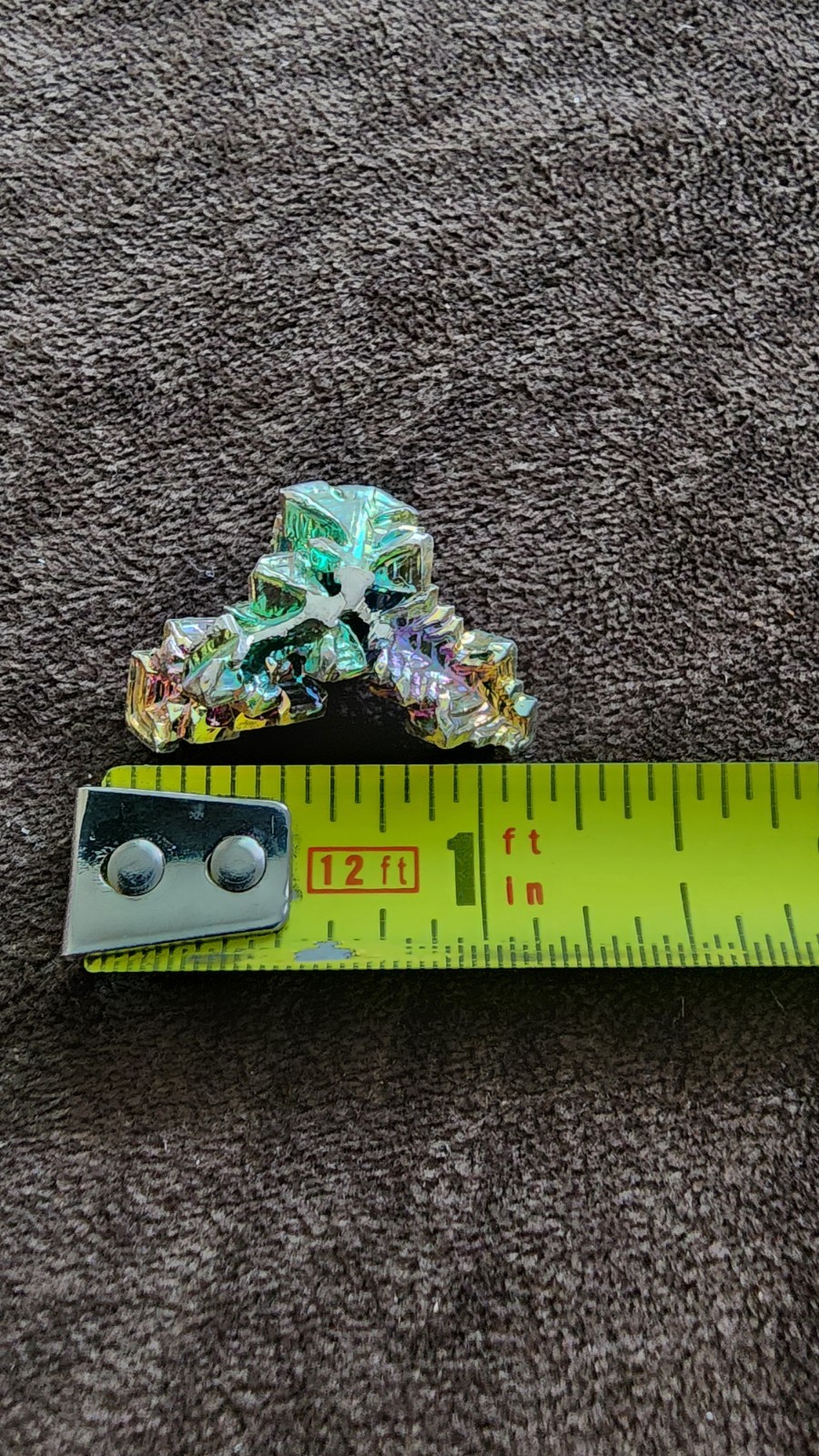 Rainbow Bismuth Crystal Specimen Mini Iridescent Hopper Cluster Mineral Rock