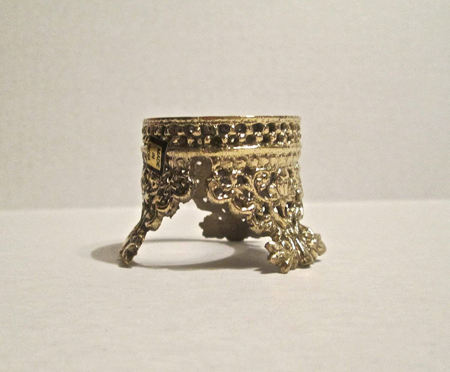 Solid Brass S. Crown Gemstone Sphere Holder/ Stand/Display 1.25″ Dia.