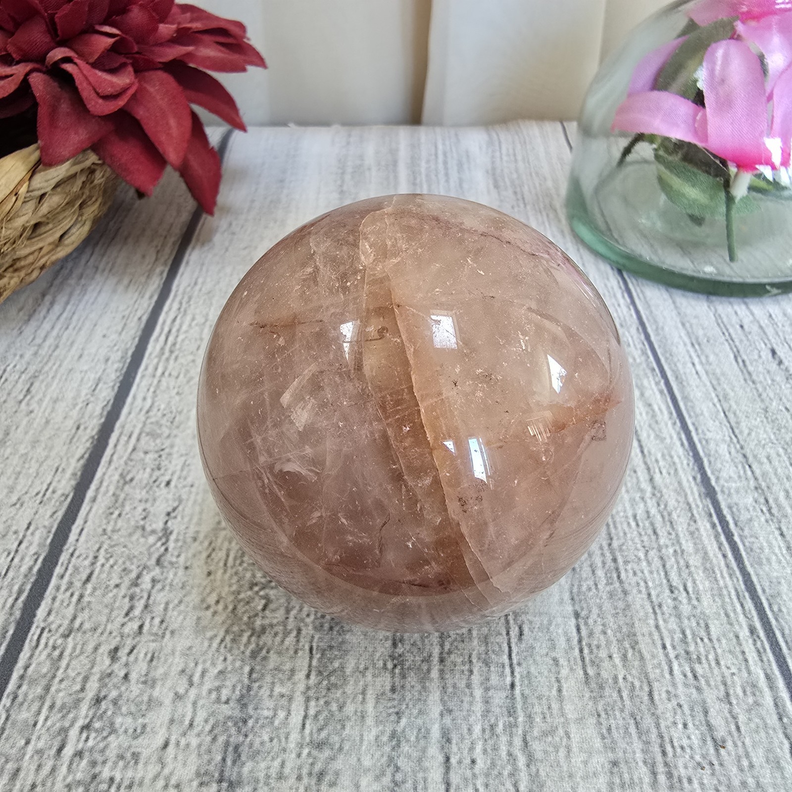 61mm Hematoid Quarts Crystal Sphere lots of depth (4)