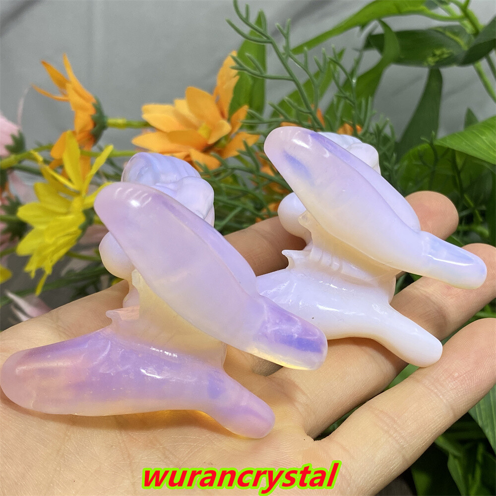 3″ Pink Opalite Quartz Goddess Skull Women model Hand Carved Crystal healing 1pc