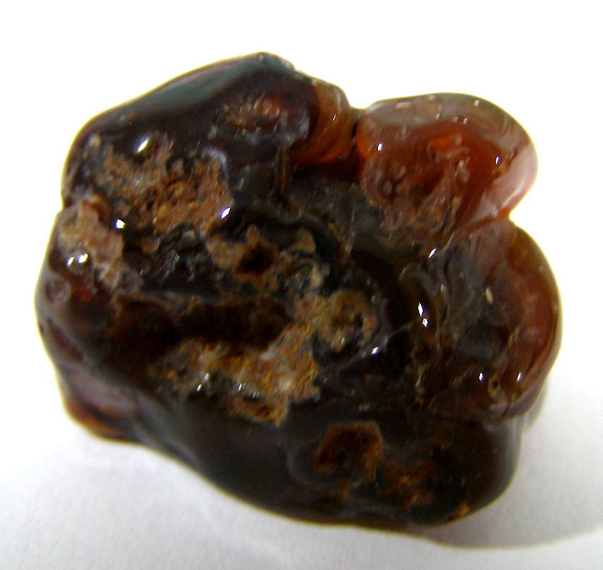 TUMBLED GEMMY NATURAL FIRE AGATE electromagnetic filter 1.9 x 1.8 cm 4.95 gm #7