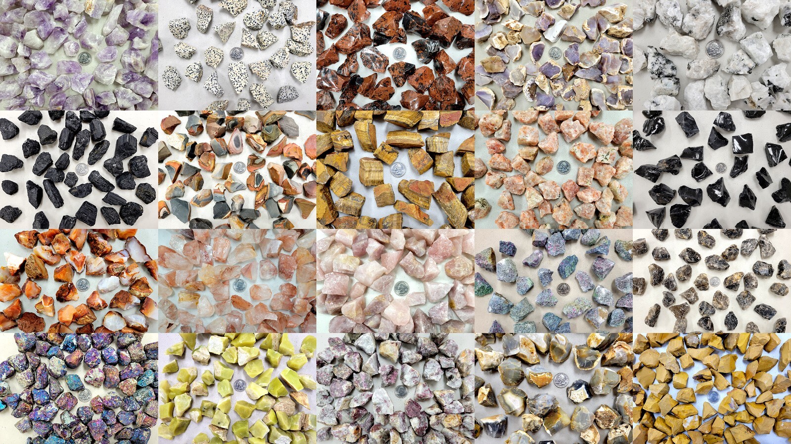 Natural Crystals & Stones Raw Rough Bulk Wide Variety Healing Gemstones