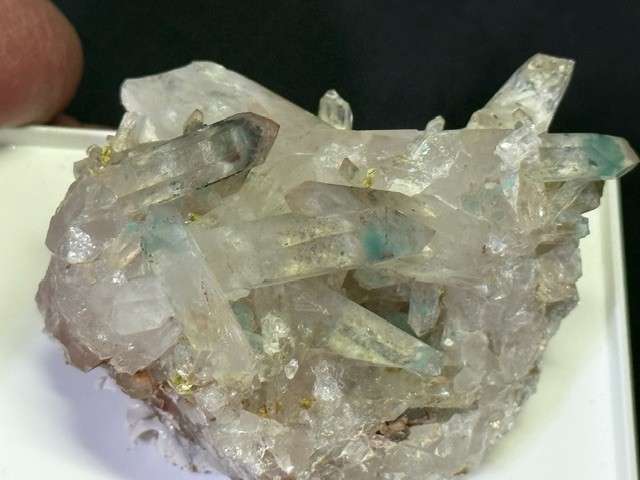 SEE VIDEO: RARE AJOITE INCLUDED QUARTZ CLUSTER, MESSINA MINE ,SOUTH AFRICA