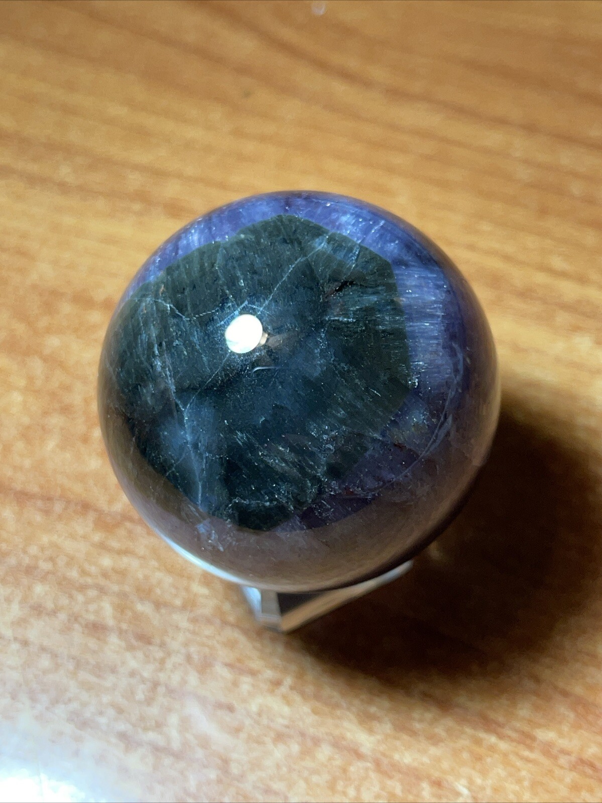 Auralite 23 Crystal Sphere Ball Orb With Excellent Flash 46.9mm 143g