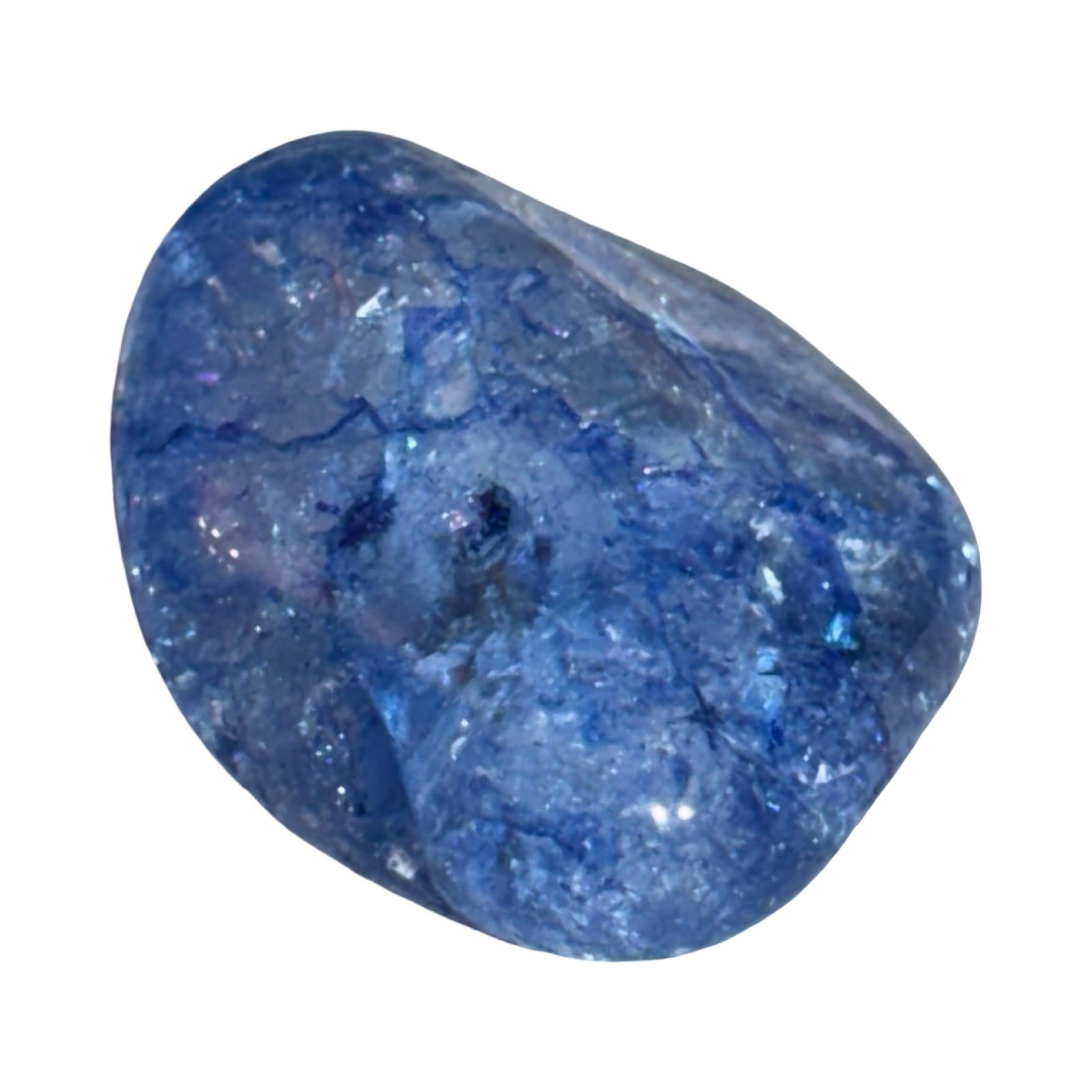 Blue Crackle Quartz – Tumbled Stone – B