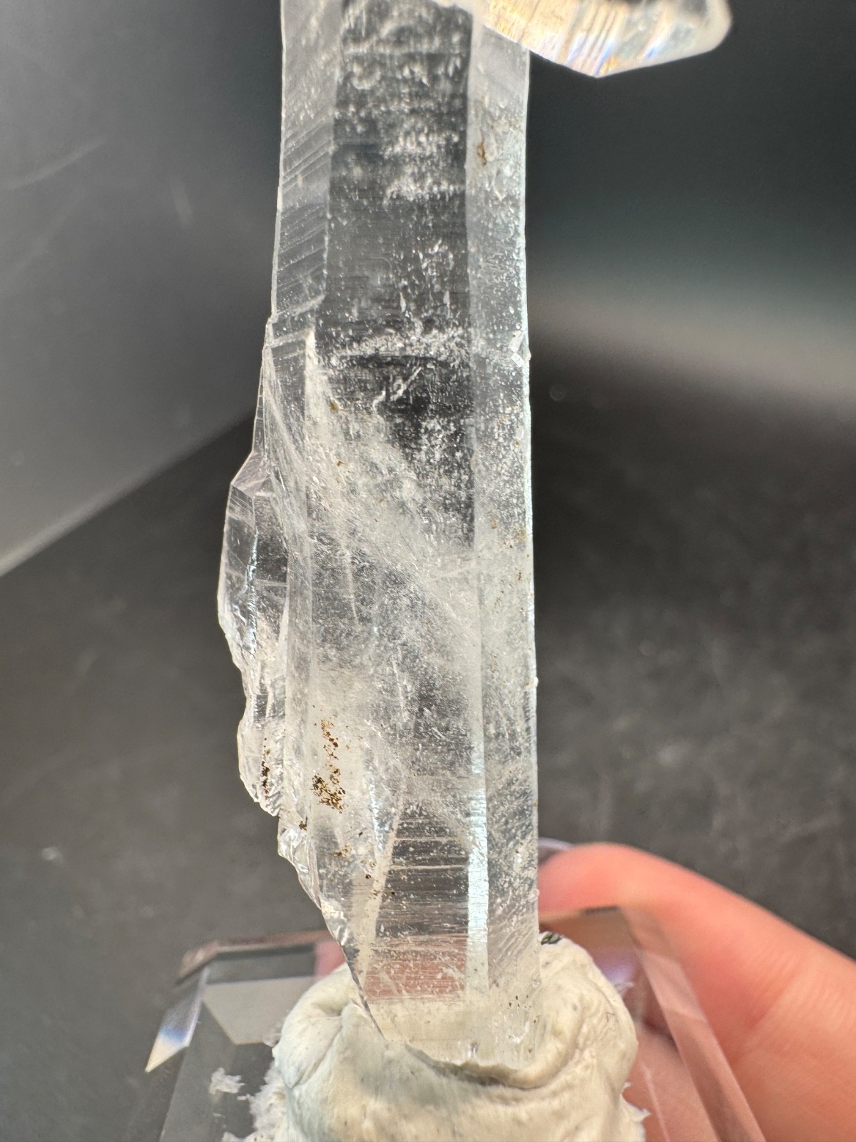 6528 Clear Quartz Crystal with Double Terminated Cross Crystal Brazil 20g