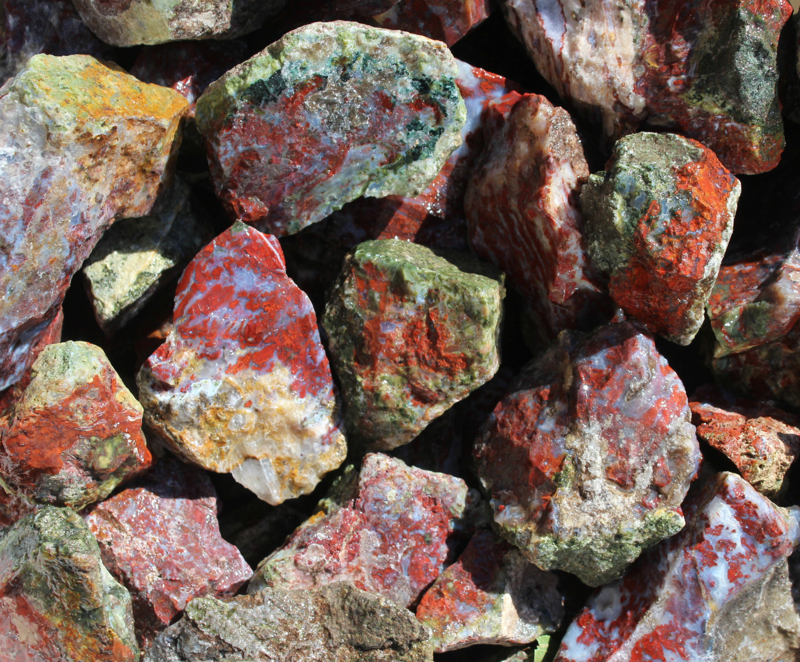 Red Lightning Agate – 1.5-3.5″ Inches Rough Rocks Cabbing – Bulk Wholesale