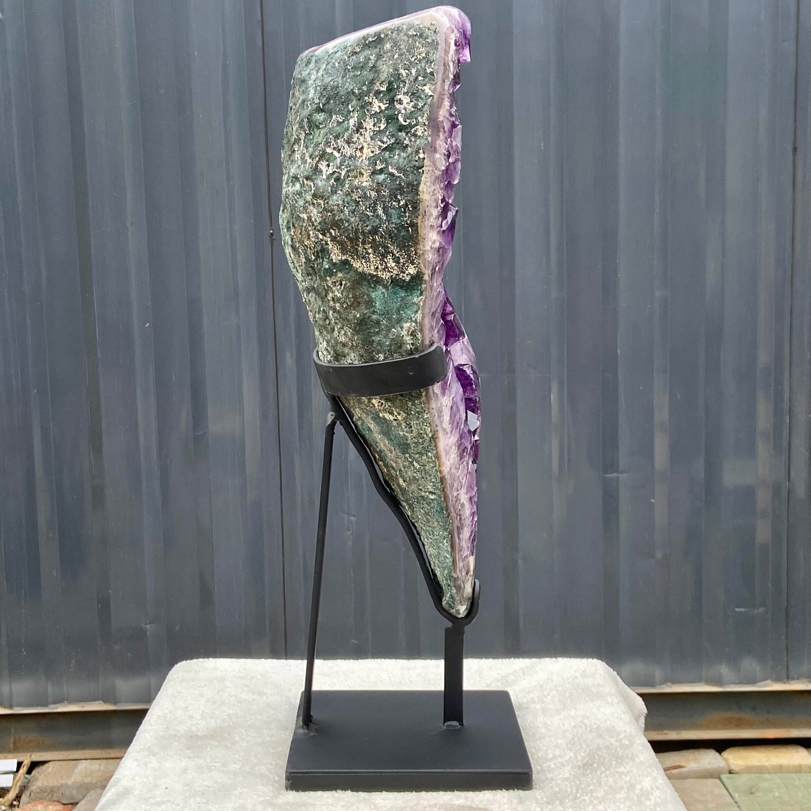39.35LB Natural Amethyst geode quartz cluster crystal specimen energy healing