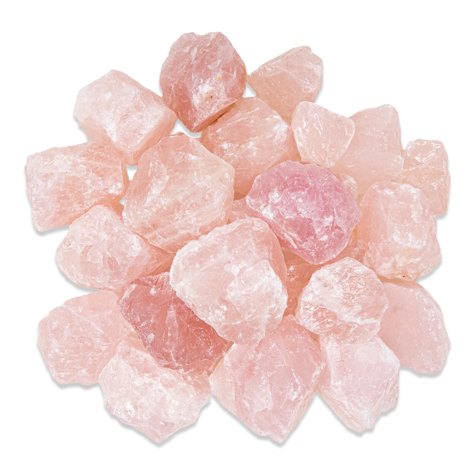 Rough Rose Quartz Crystals Bulk, Heart Chakra Raw Stones for Tumbling & Healing