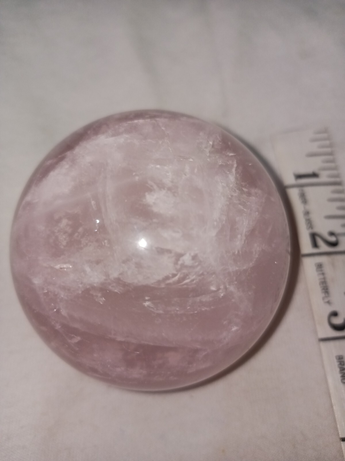1 Pound 453g Pink Rose Natural Quartz Sphere Crystal 9in round C