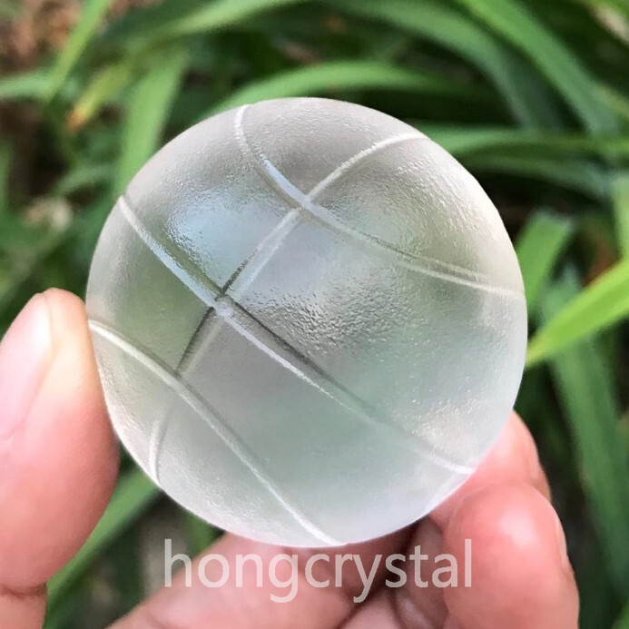 2” Smelting quartz sphere Crystal ball Basketball Reiki Healing 40mm 1PC