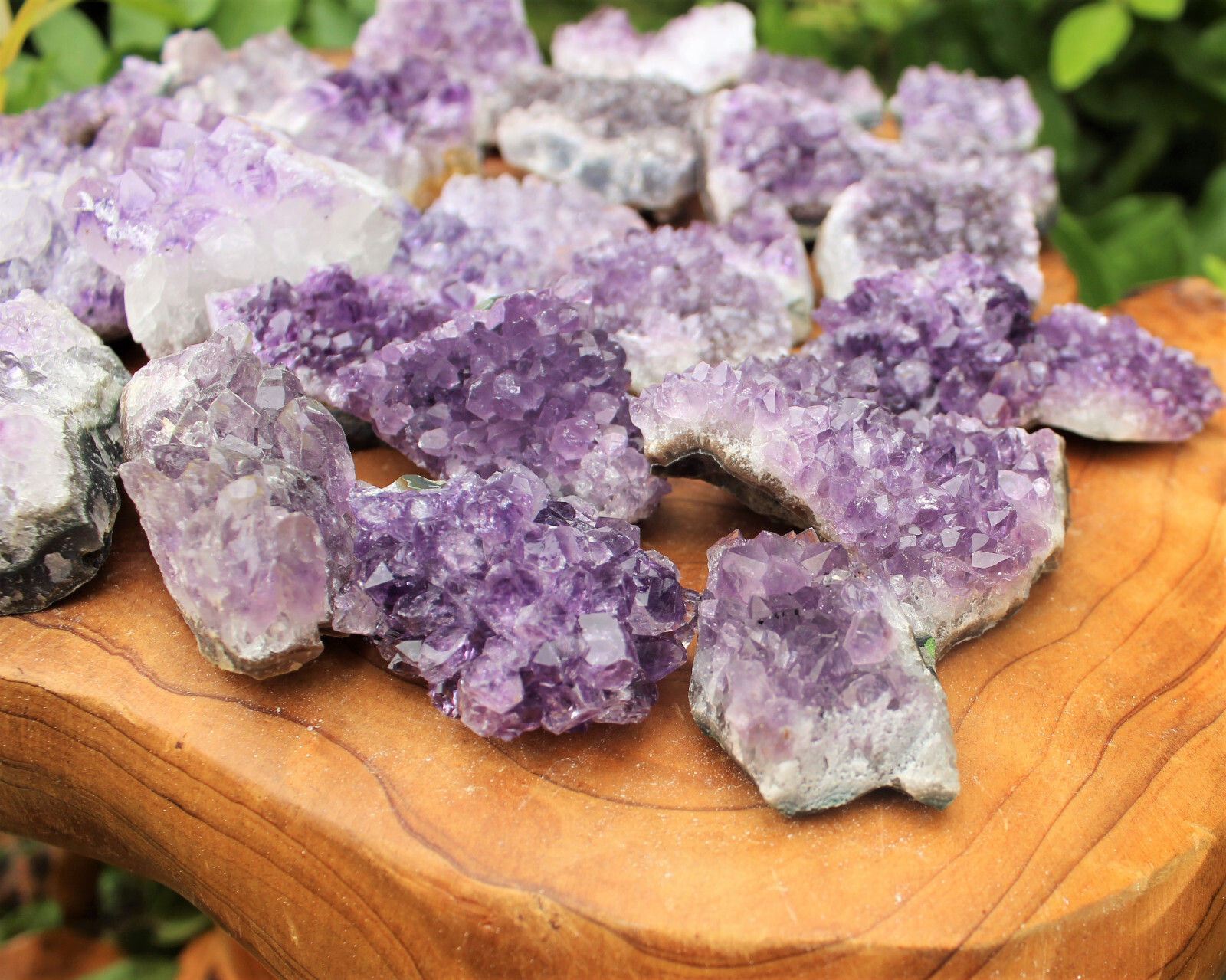 Wholesale Bulk Natural Amethyst Crystal Clusters: 10-16 Piece Lot (Quartz Geode)