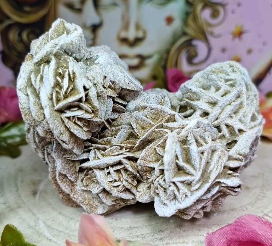 Large Desert Rose Selenite Raw Sand Rose Crystal Cluster Formation 522g 110mm