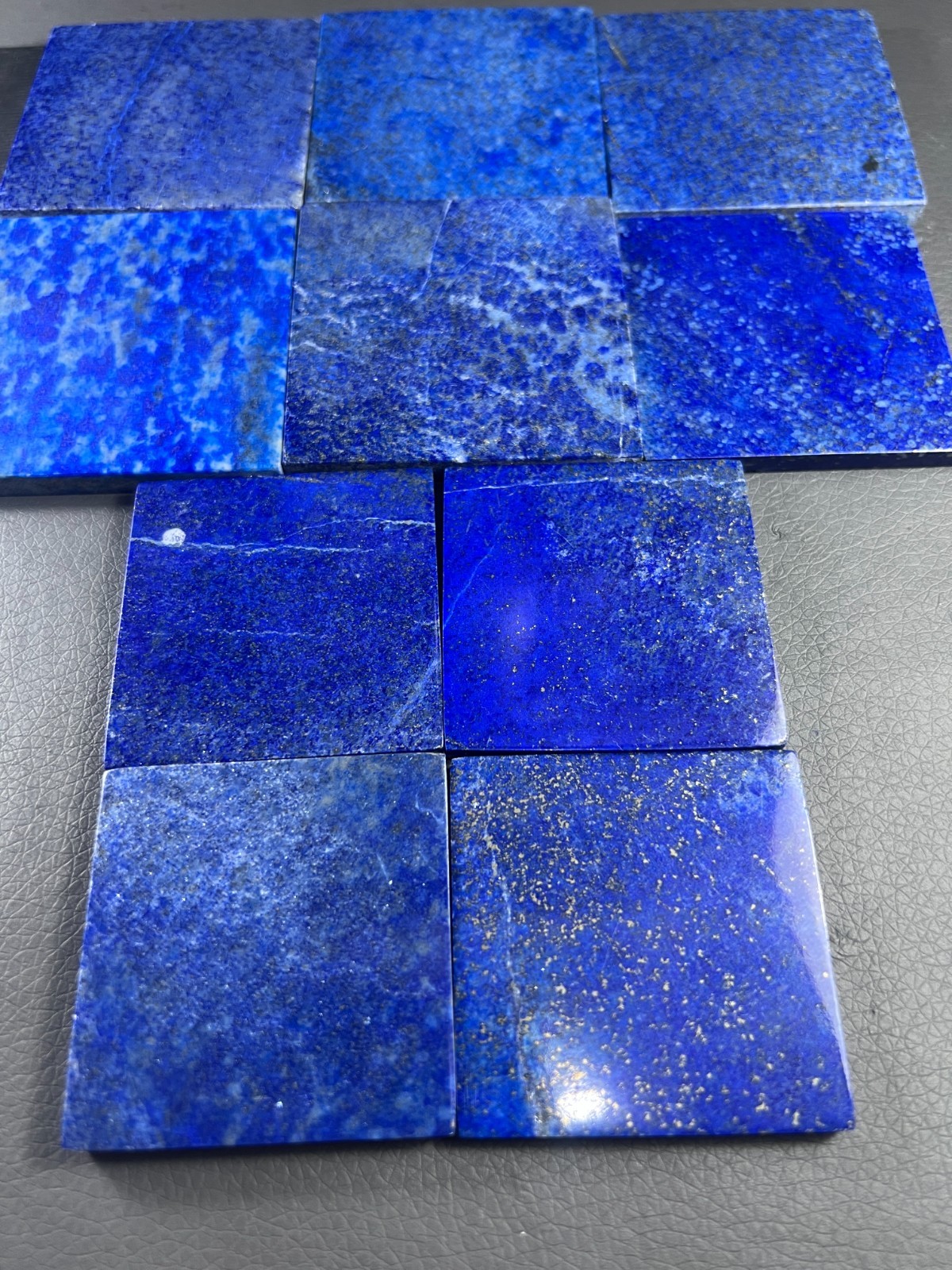 Top Quality Natural Lapis Lazuli Tiles – Mixed Sizes – Hand Polished – 100%