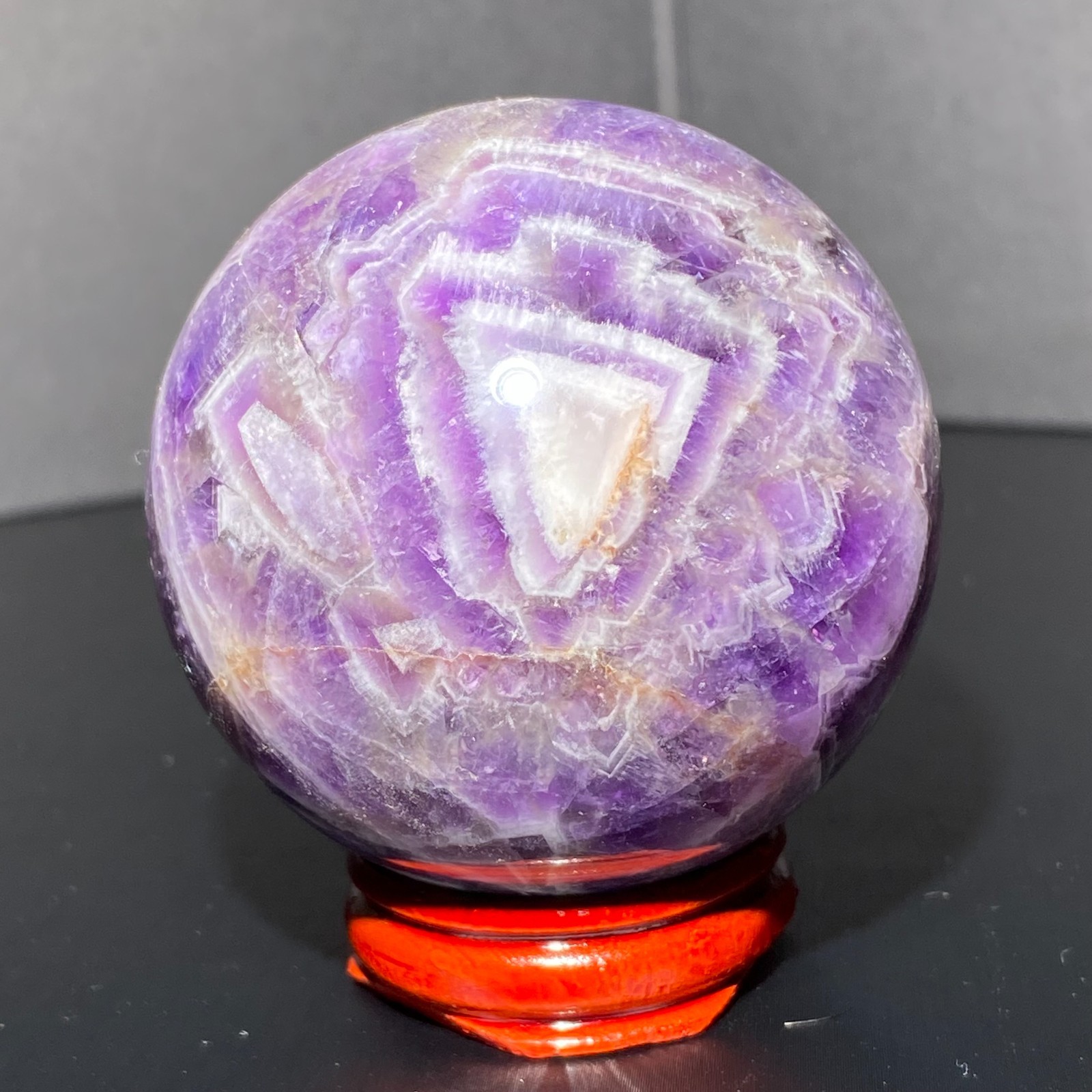 290G Natural Dreamy Amethyst ball Quartz crystal Sphere Crystal Reiki Healing