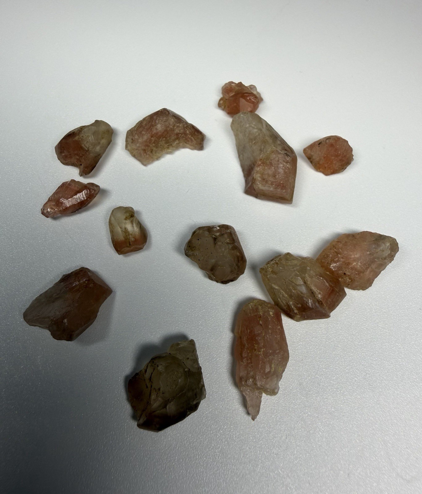 Small Rough Hematite Strawberry Quartz Lot From Kazakhstan (See Description)