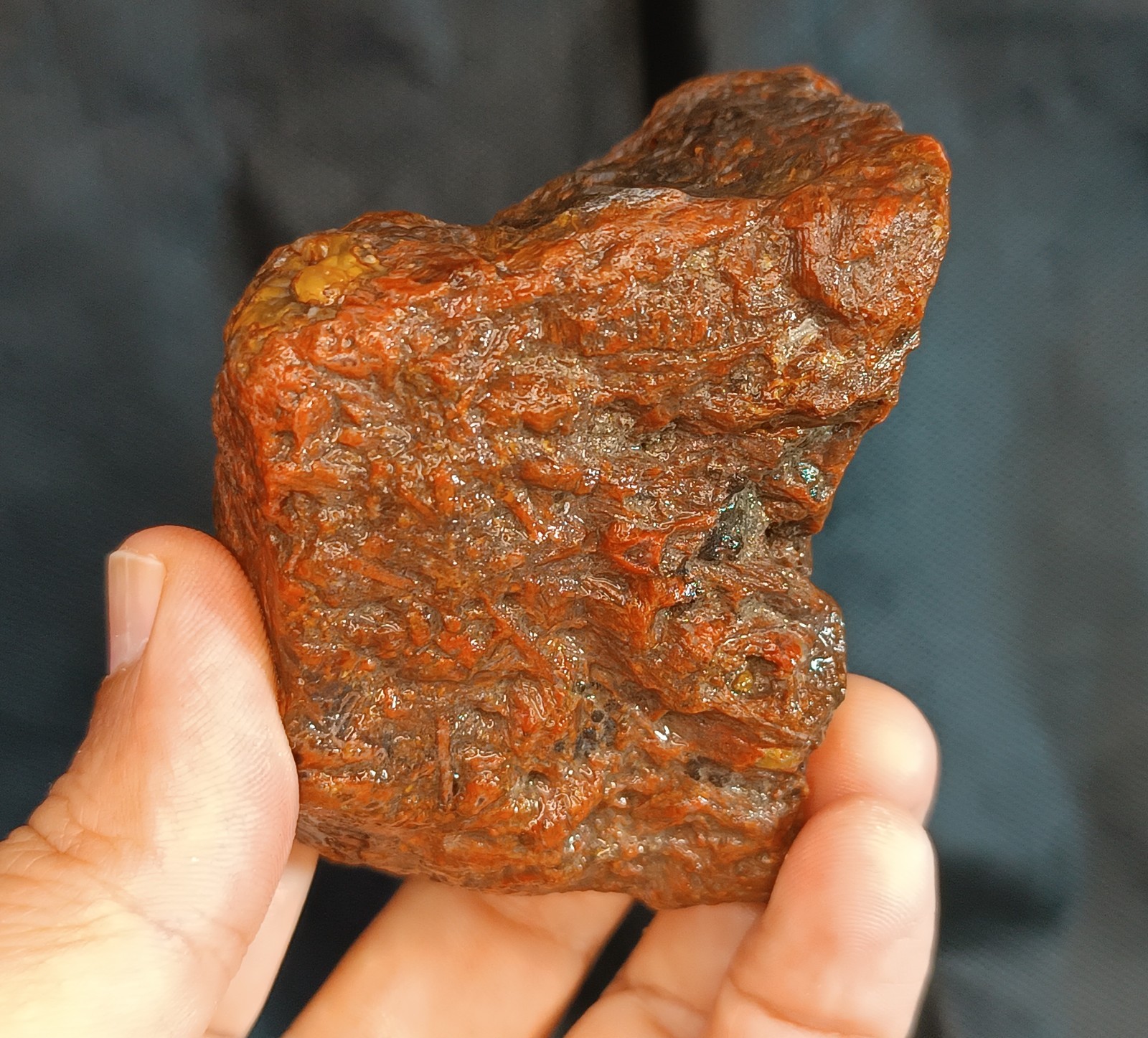 235g/0.52 lb uncut turkish plume agate stone, customs duty included