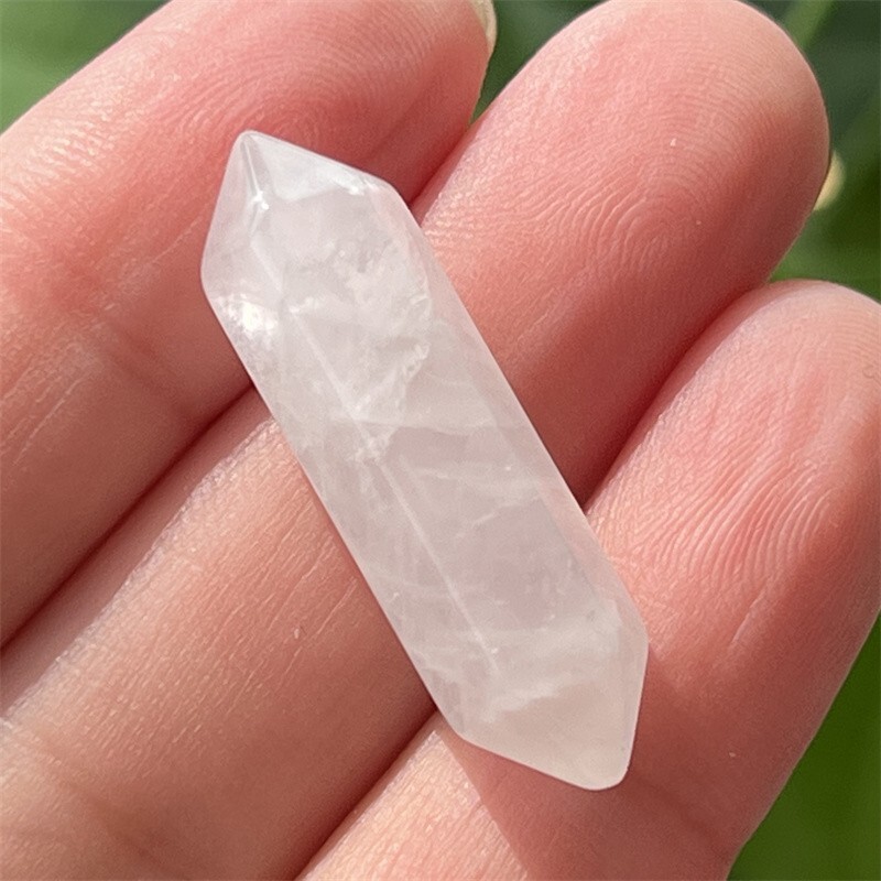10pcs natural clear quart obelisk quartz crystal wand double point reiki healing