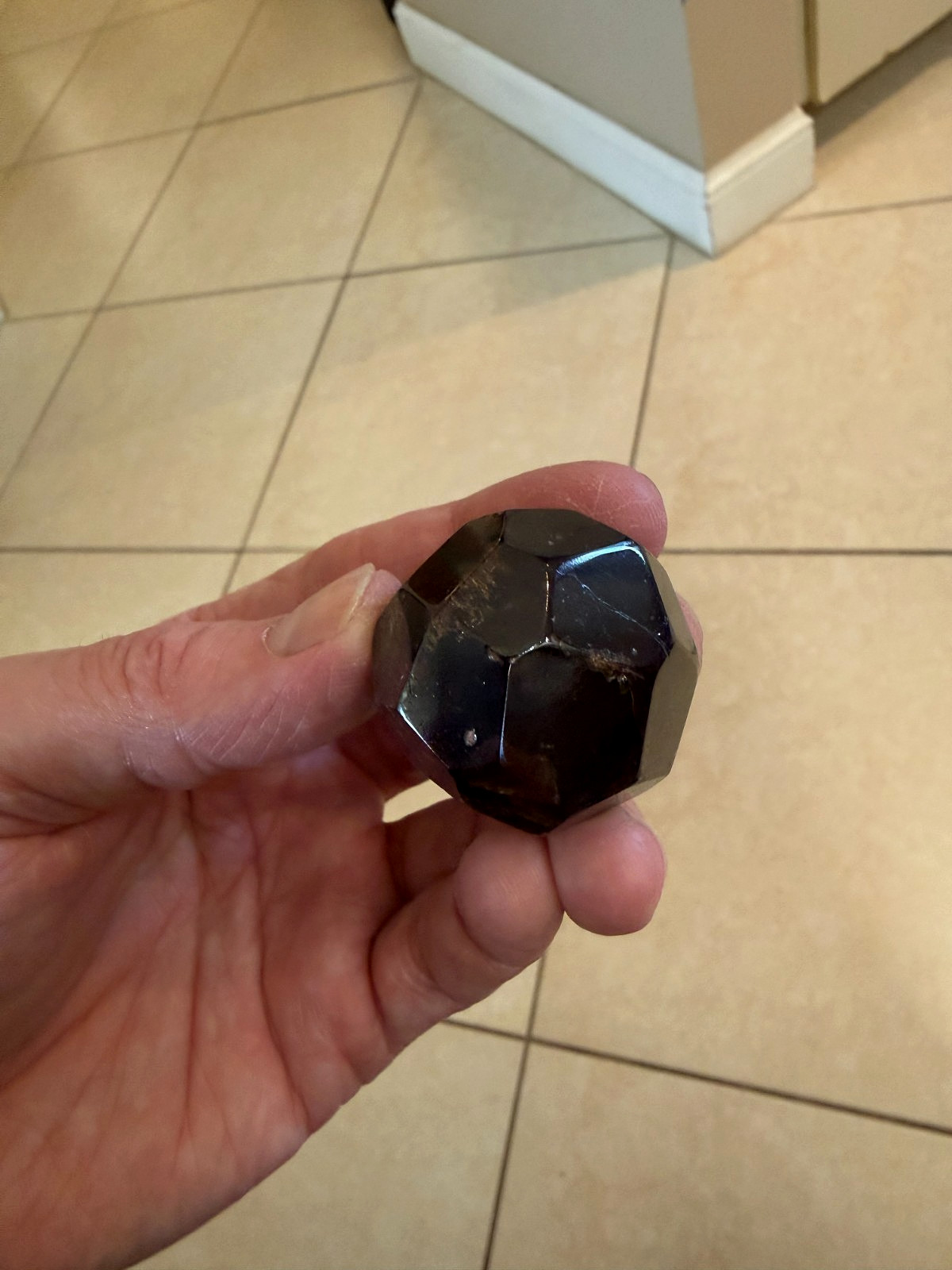 Red Garnet Crystal Gemstone Trapezohedron Carved Shaped Specimen 006