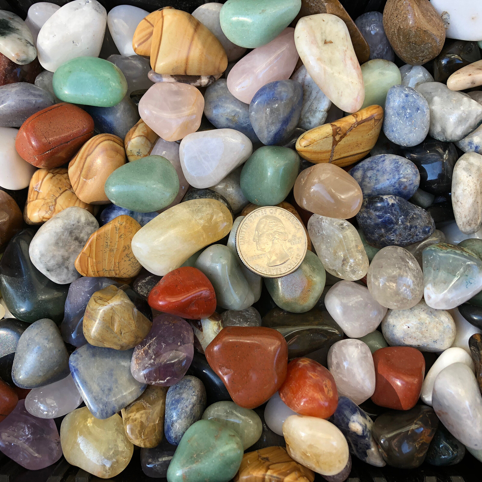 1/4 lb Tumbled Natural Assorted Large Gemstone Mix 10-20 Stones Rock Specimens