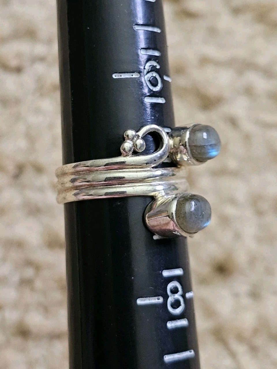 Sterling Silver Labradorite Ring, Size 7, Crystals & Stones, Mineral Specimen