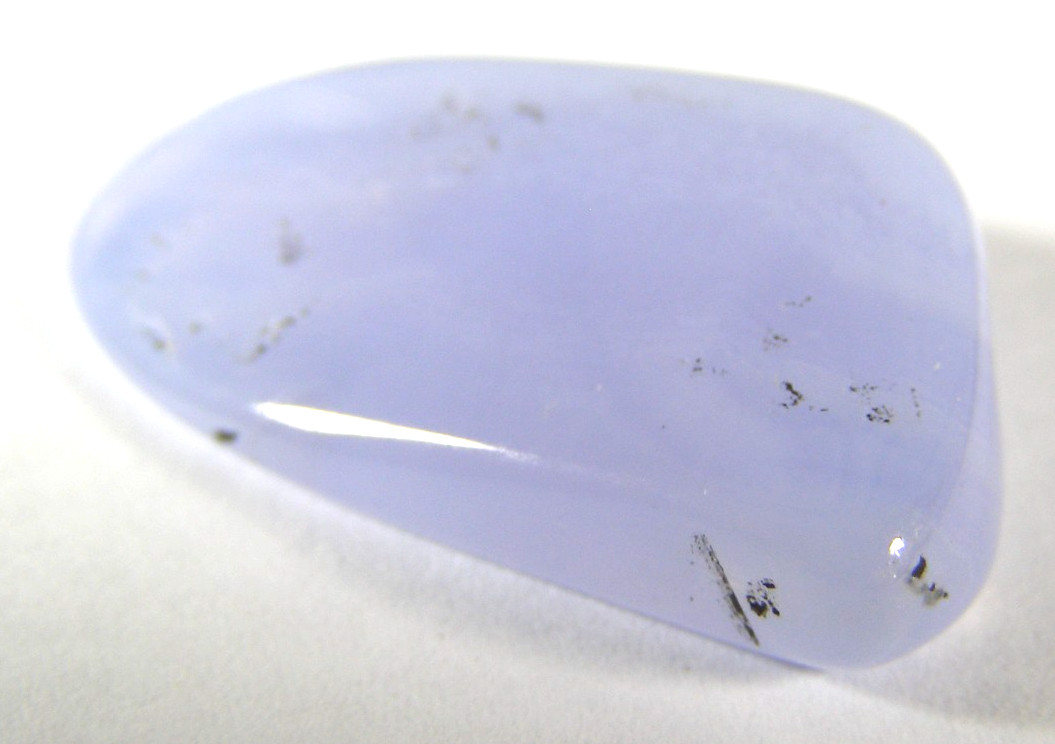 BLUE LACE AGATE TUMBLESTONE – 2.5 x 1.5 cms 4.01 gms calming #12
