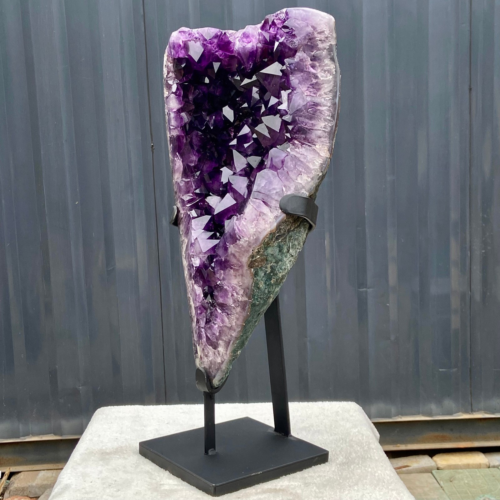 39.35LB Natural Amethyst geode quartz cluster crystal specimen energy healing
