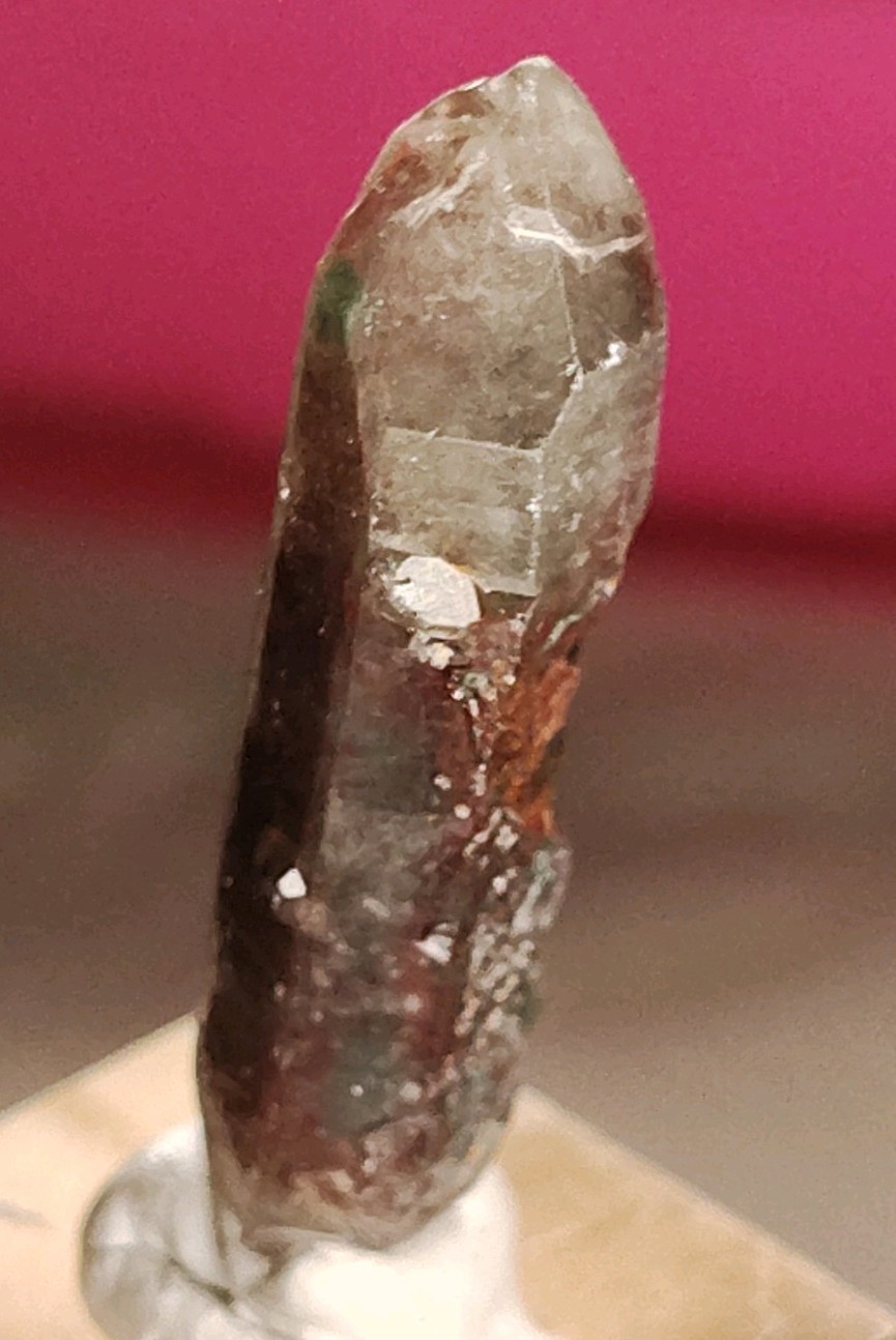 35mm Tabular Double Terminated Quartz Crystal DT Phantom Hematite Meigu China