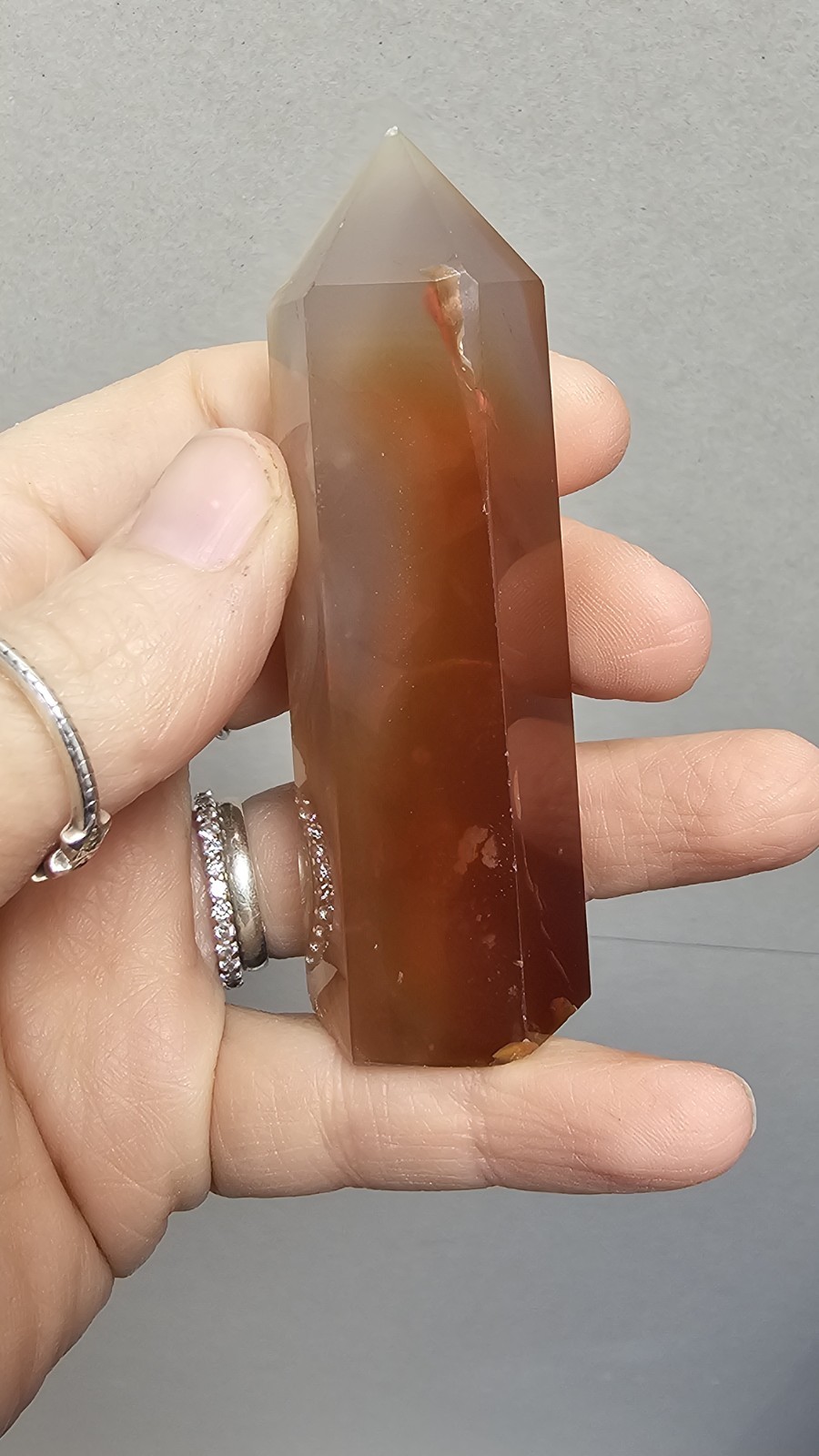 ⭐️SALE⭐️ Carnelian Agate tower point generator gemstone healing 7.8cm 76g