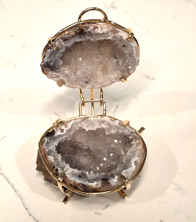 Natural Druzy Geode Crystal Jewelry Box #12