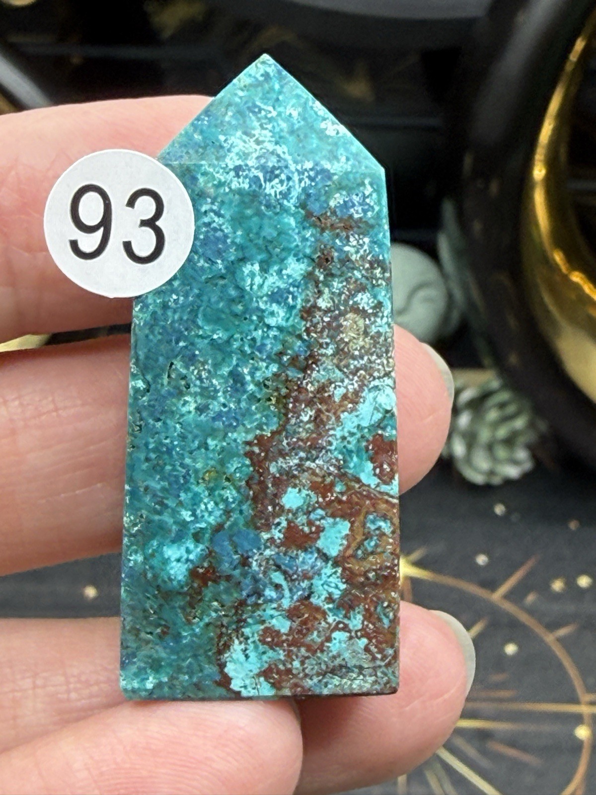 Natural Chrysocolla Small/mini Points Some hematite malachite Free shipping