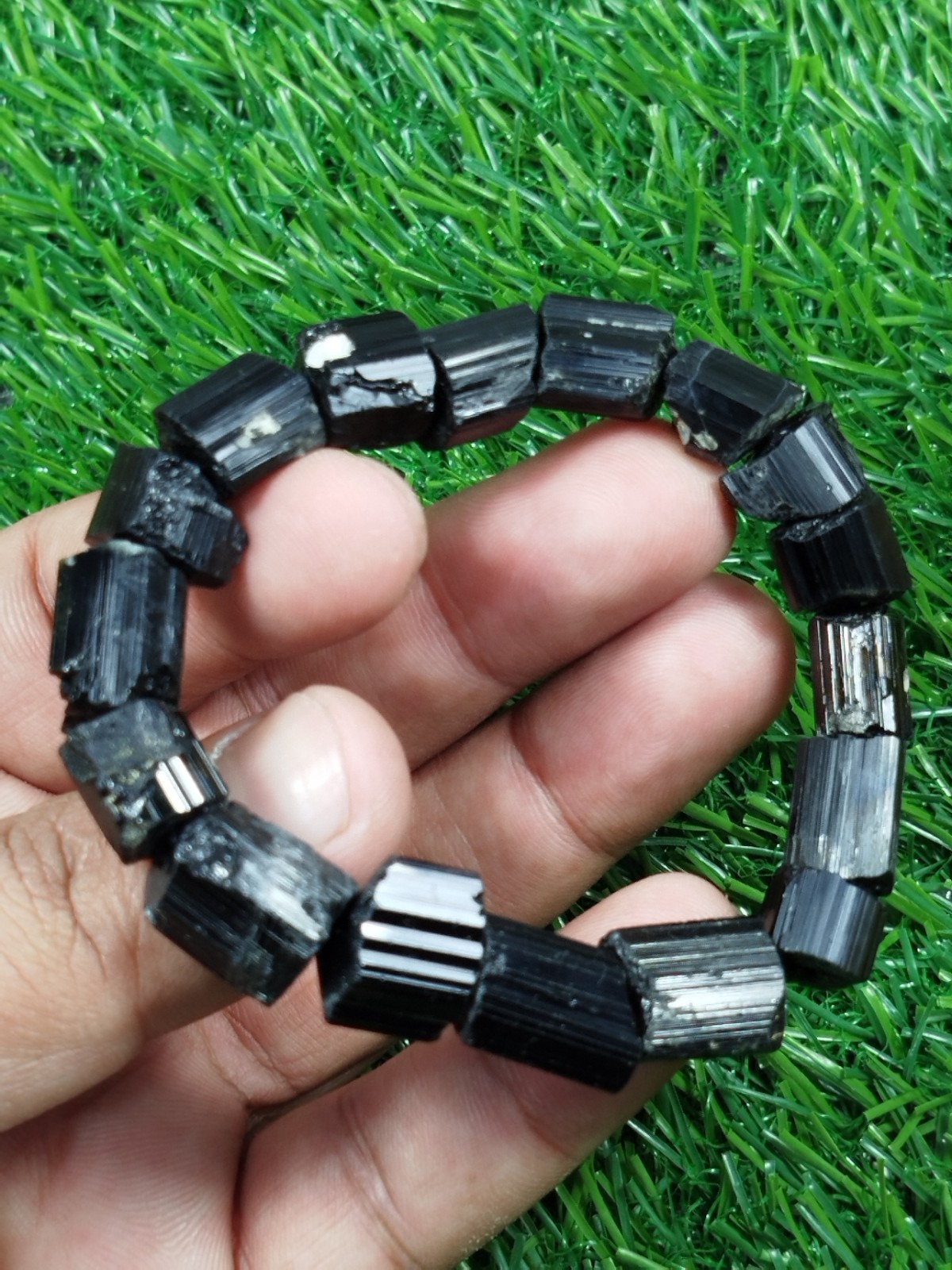 54 Grams Black Tourmaline Stackable Bracelet From Skardu Pakistan