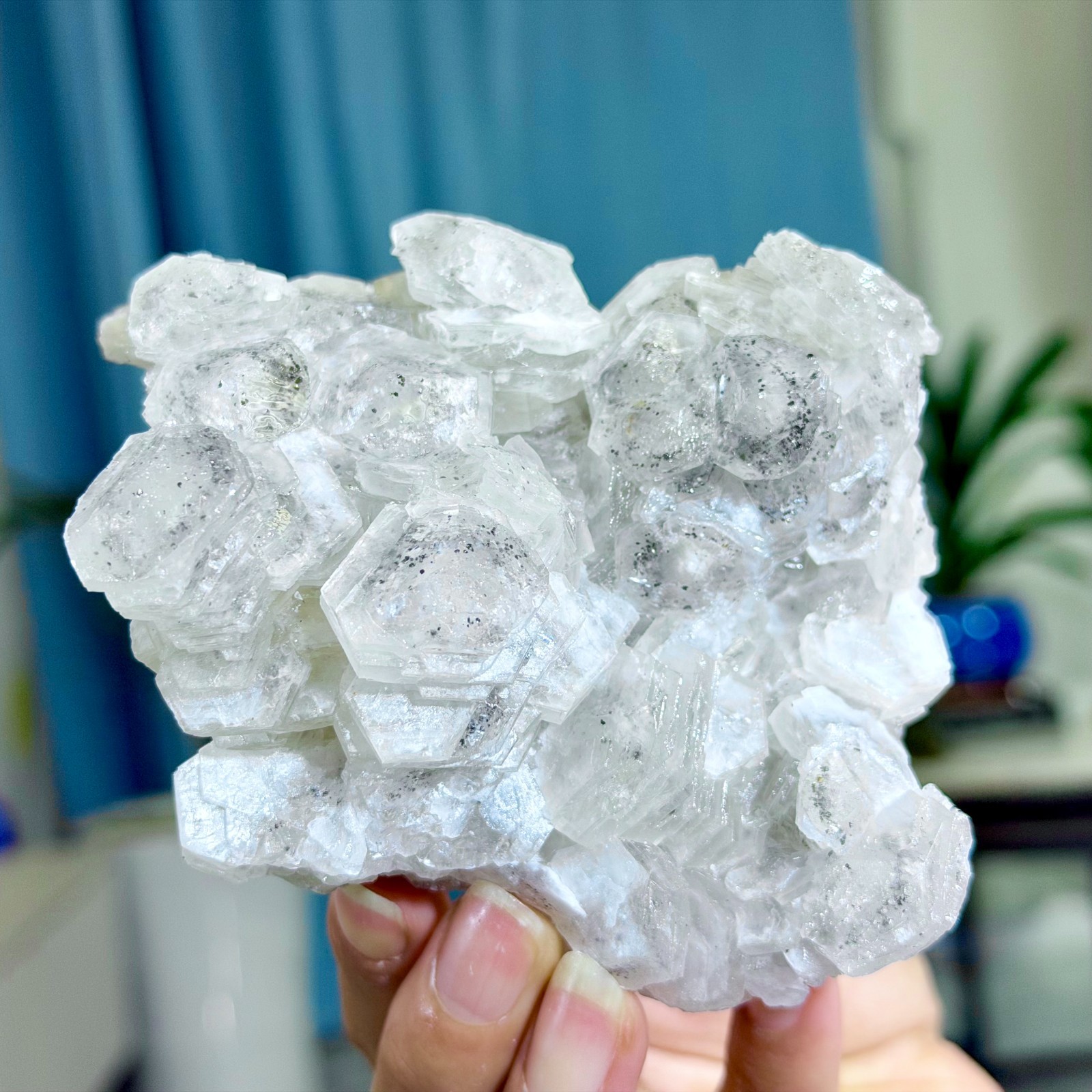 1.11LB Natural String of Copper Coins Calcite/Fluorescent Glow Under UV Light