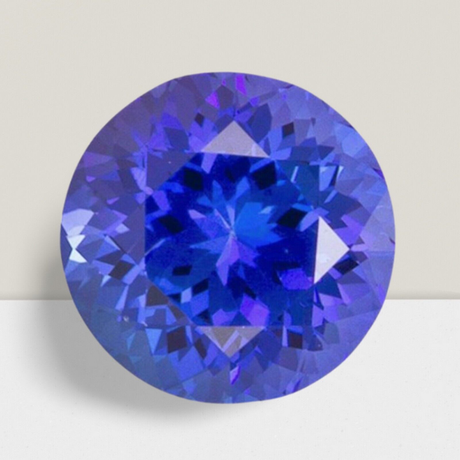 Tanzanite Round Cut Gemstone 5 Cts – 12 mm Flawless Loose Gem