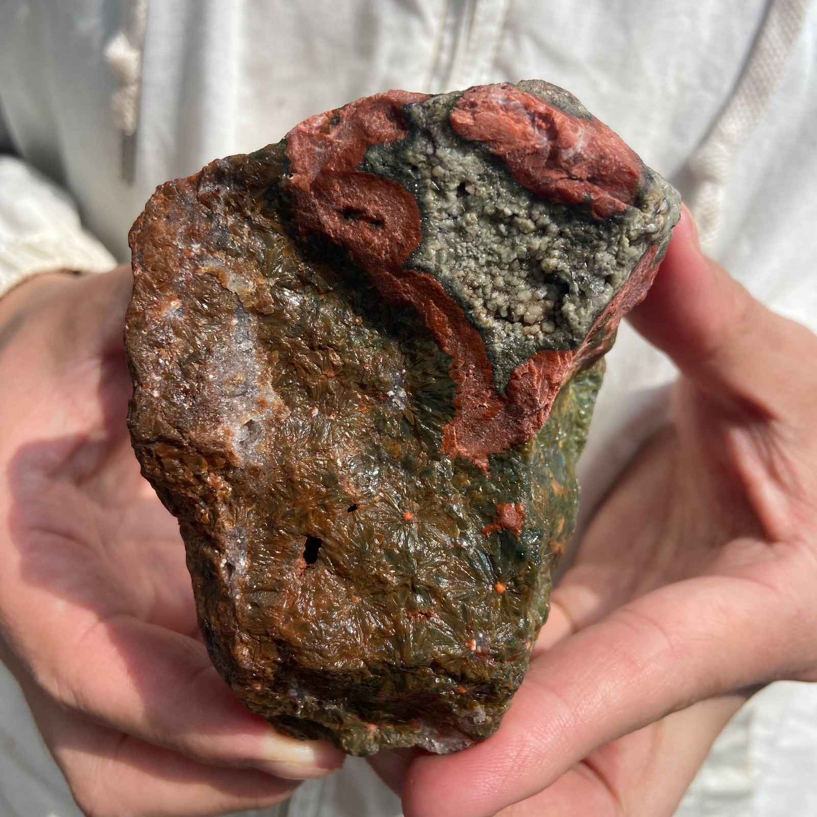 1.3LB Rare Natural Raw Ocean Jasper Rough Quartz Crystal Mineral SpecimeM